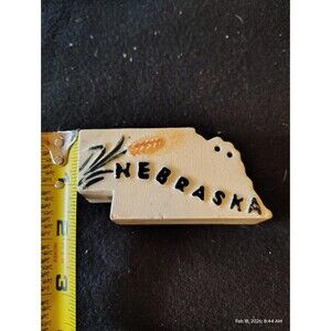 Vintage Nebraska State Pepper Shaker – Mid Century Ceramic Souvenir